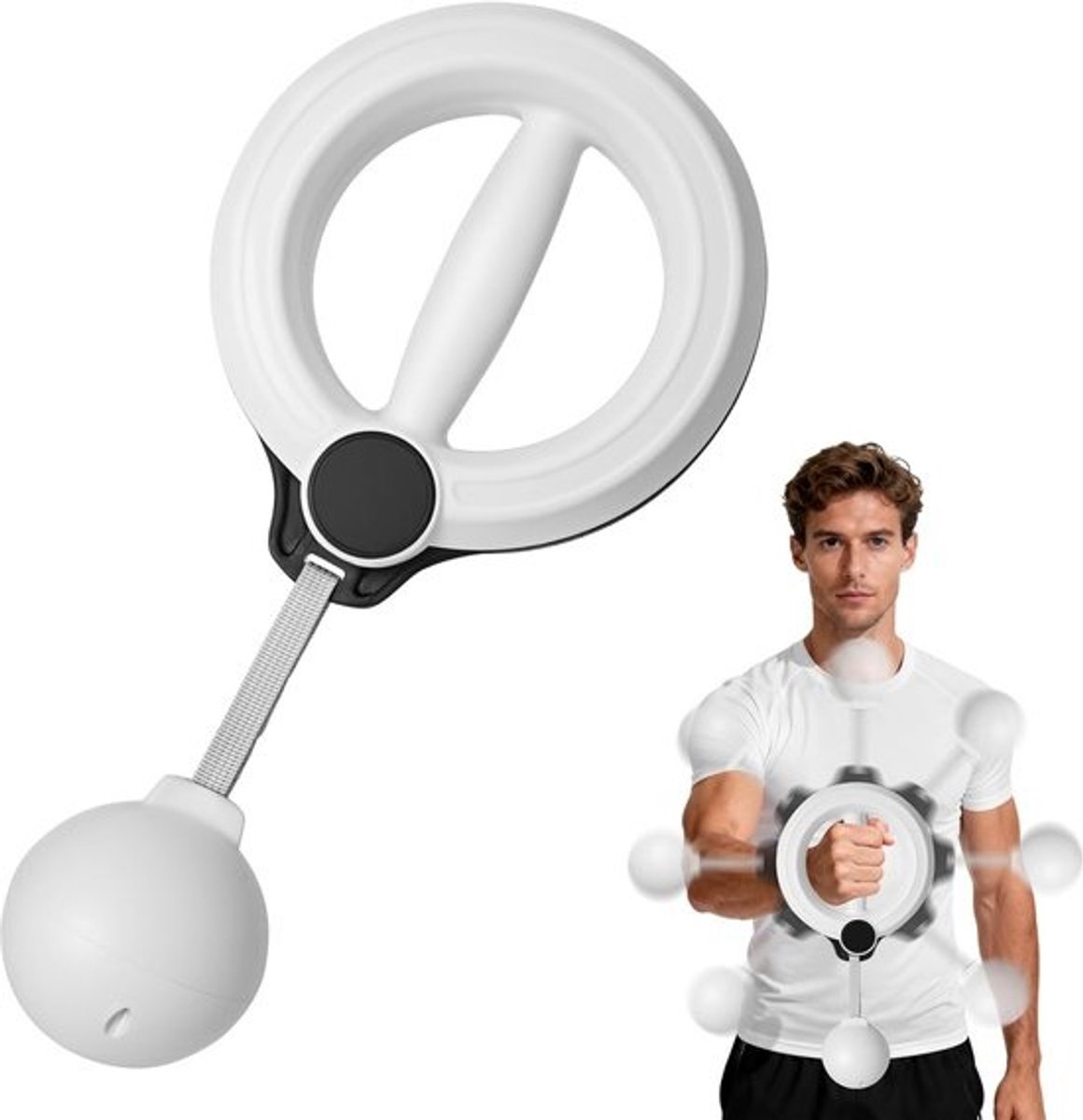 Arm Trainer - Fitness Apparaat - Spierversterking Thuis - 360 Graden Zwengel - Standaard Grootte