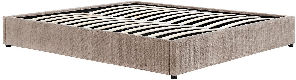 Vente-unique Bedbodem met opbergruimte 180 x 200 cm in chenillestof - Taupe - van YSMÉE FIRMEO