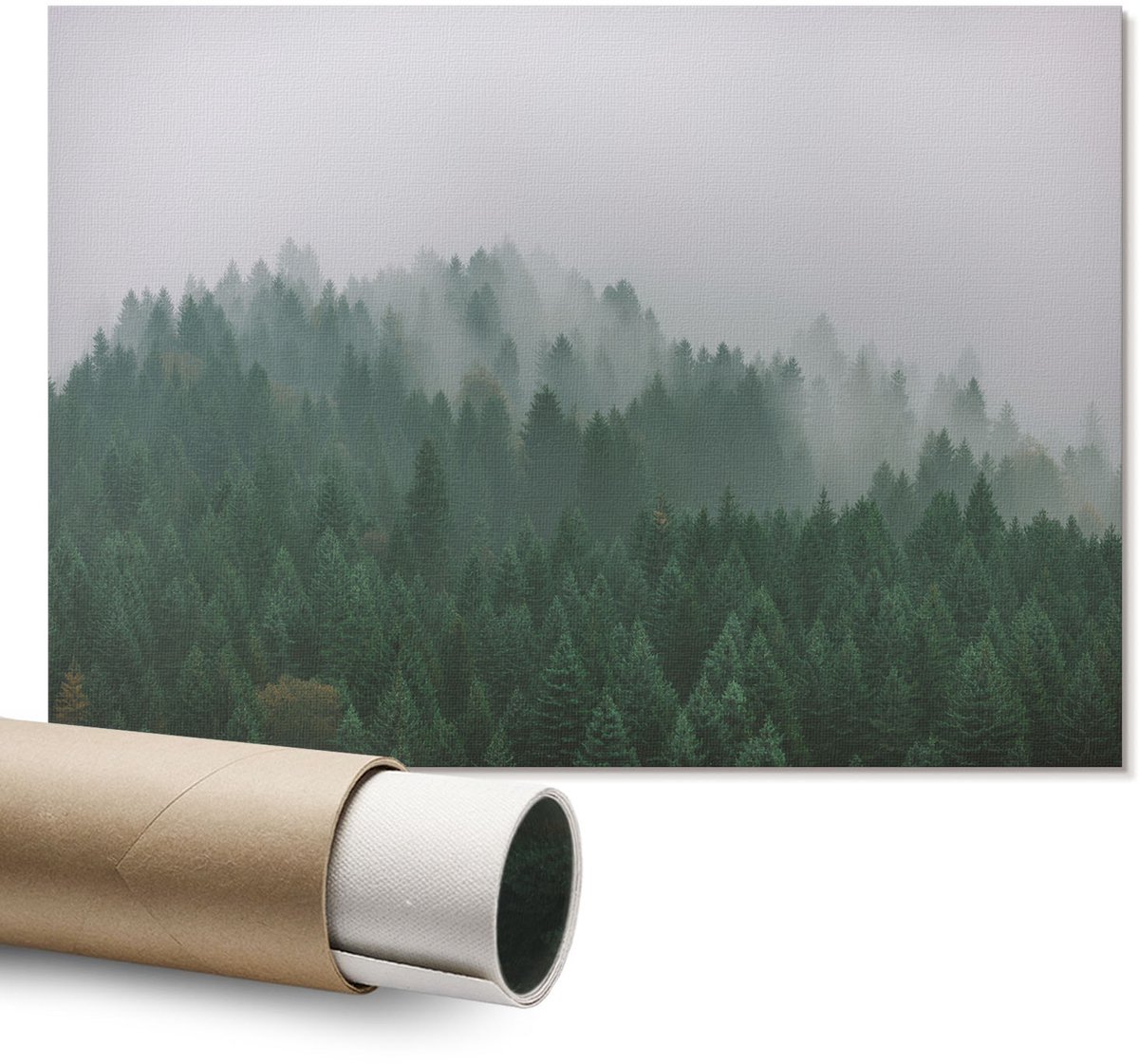 Coloray Polycanvas Wandposter - Chef-Kok Kat, Illustratie - A1 - Bruin Wanddecoratie - Rechthoek - Wandkunstwerk - Slaapkamer - Kinder
