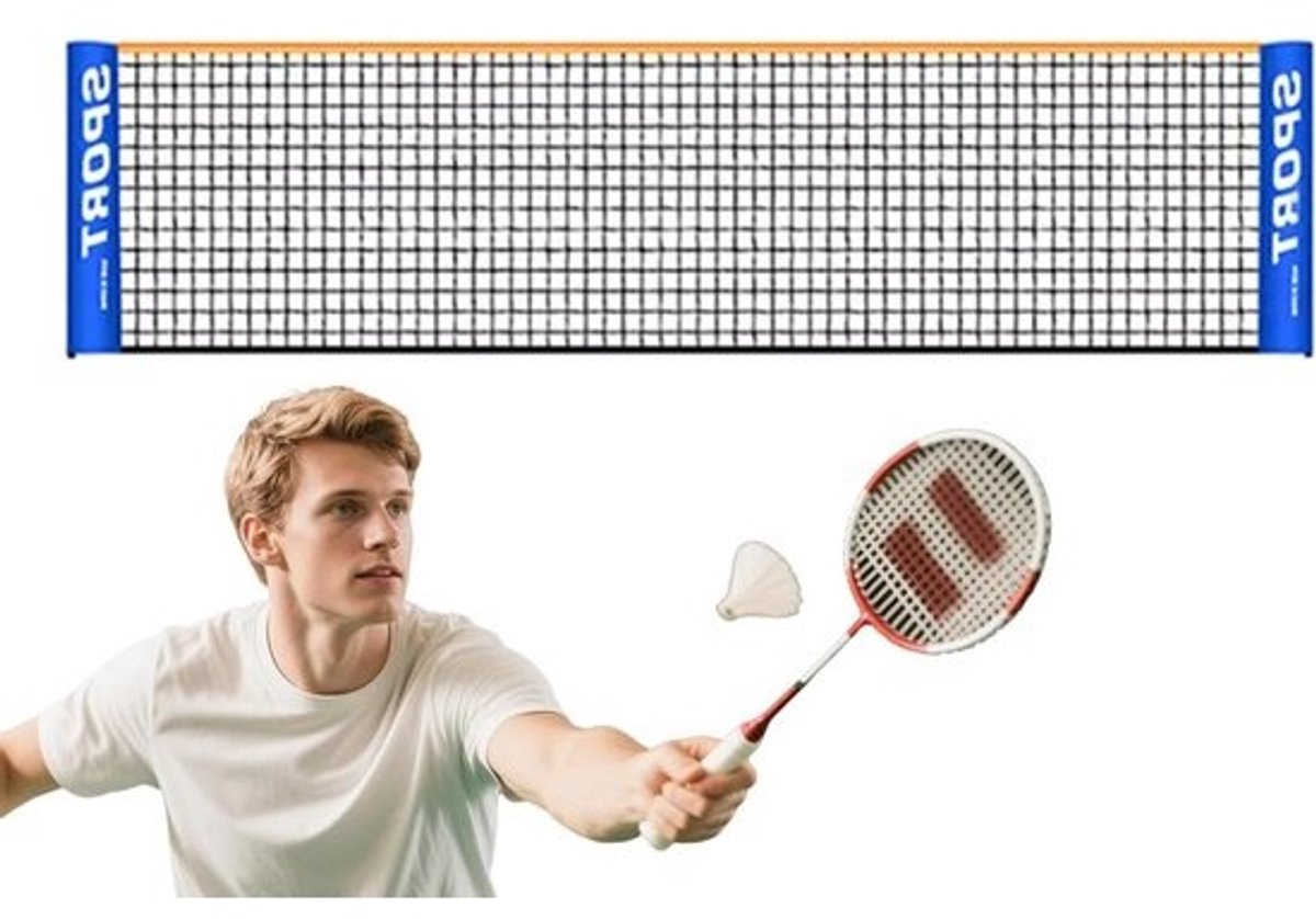 Badminton Net - Sportnet Draagbaar - Buiten Sporten - Flexibele Hoogte - 310x76 cm - Niet gespecificeerd