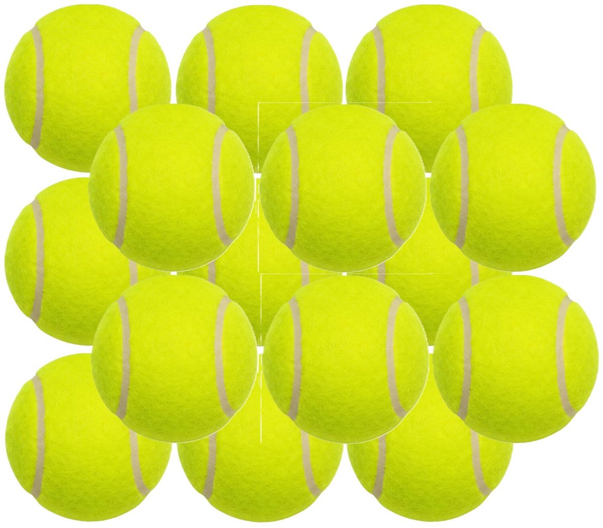 Vittali Tennisballen in verpakking - 45x stuks - geel - A-grade kwaliteit