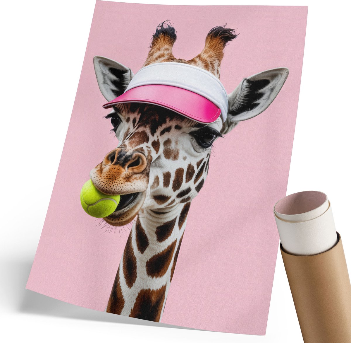 Coloray Polycanvas Wandposter - Vrouw Zit Naakt, Fotografie - 420 x 594 mm - Zwart Motief - Rechthoek - Interieurdecoratie - Woonkamer, Slaapkamer, Kantoor - Klassiek