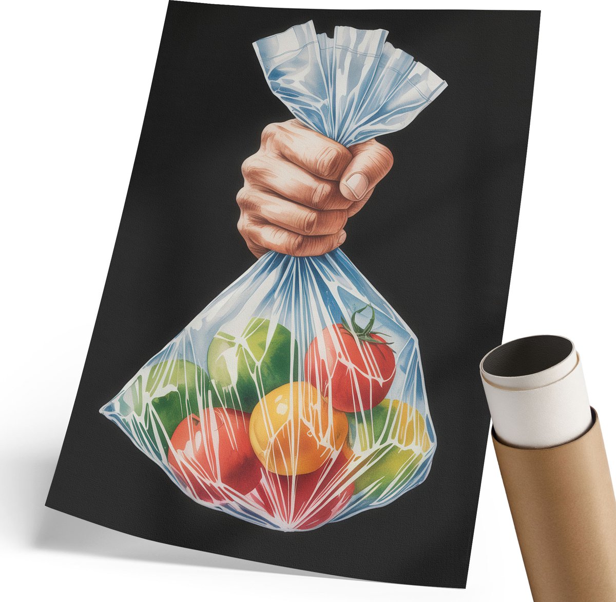 Coloray Polycanvas Wandposter - Stedelijk Landschap, Fotografie - 297 x 420 mm - Grijs Kunst - Rechthoek - Wandkunstwerk - Woonkamer, Slaapkamer, Kantoor - Modern