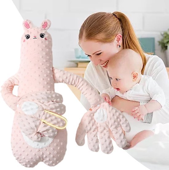 Roze Interactief Pluche Konijn, Een Rustgevend Speeltje Waarmee Baby'S In Slaap Kunnen Vallen, Inclusief Afstandsbediening. — afbeelding 5