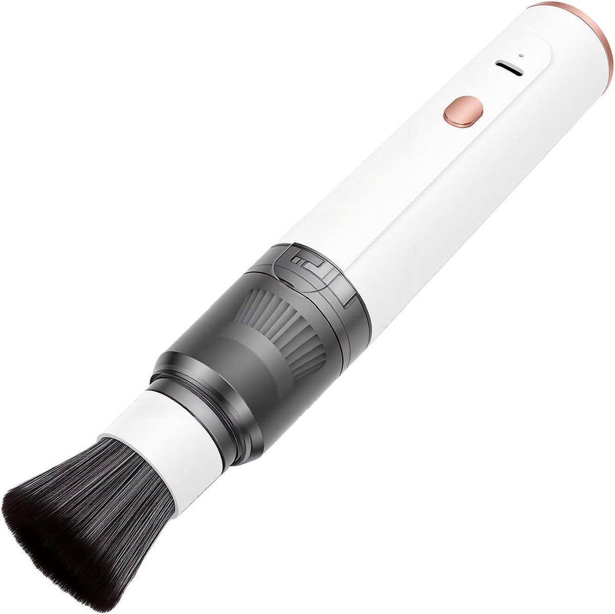 Draagbare Autostofzuiger, 42000 RPM Draadloze Mini-stofzuiger met Zachte Borstel en Blazer voor Koffiemolenverwijderaar Auto Thuiskantoor (WHITE)
