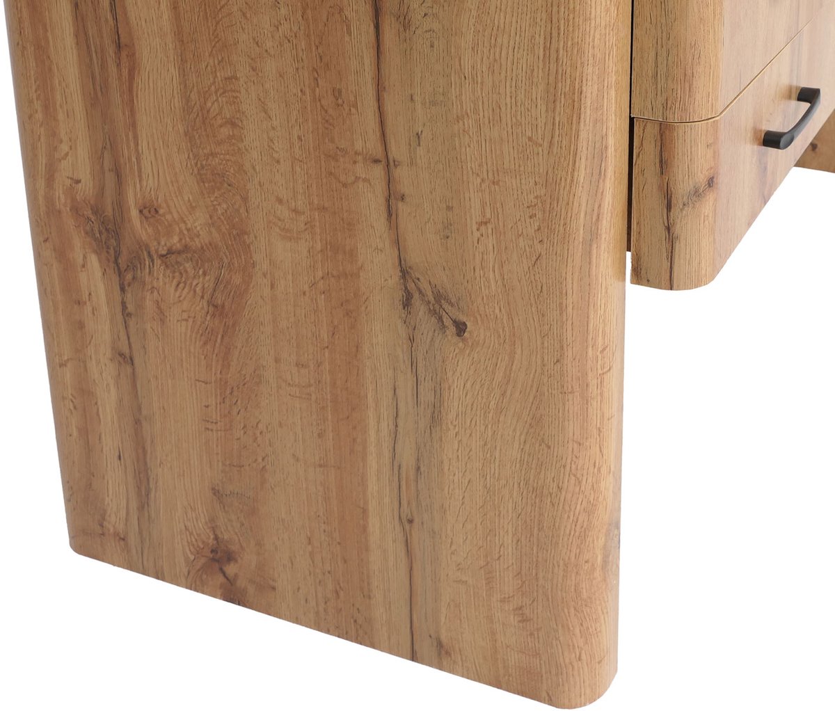 Bureau MCW-P42, kantoortafel/computertafel, 4 lades, MDF, 78 x 110 x 60 cm ~ Wotan-eikenlook