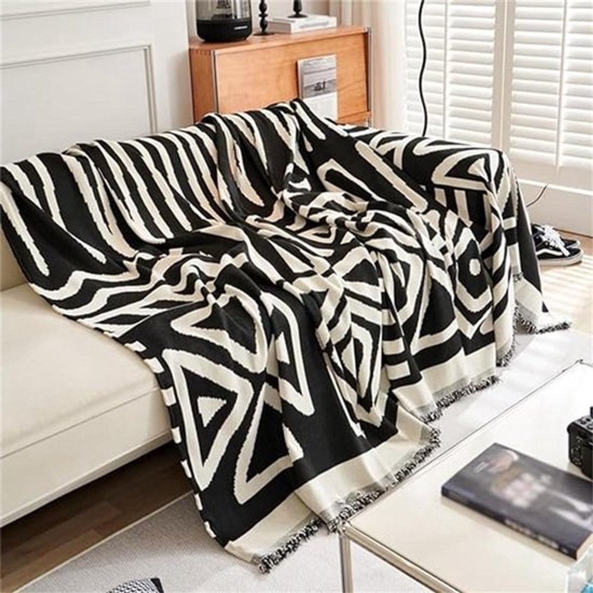 Plaid voor bank - Bankdeken kleed - Meubels beschermen - Omkeerbaar patroon - 180 x 260 cm - Kleur 2