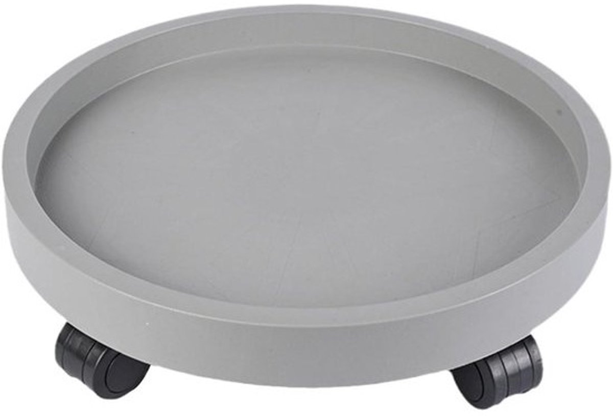 Plantenkar met wielen - Bloempot trolley - Planten verplaatsen - Direct mobiel - 35 cm - Zwart