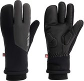 Zwarte Rogelli winterfietshandschoenen met drie vingers en antislip handpalm.