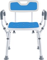 Safe Age® Douchestoel met afneembare rugleuning en armleuning – anti slip - verstelbare hoogte - douchekruk - badkamerstoel