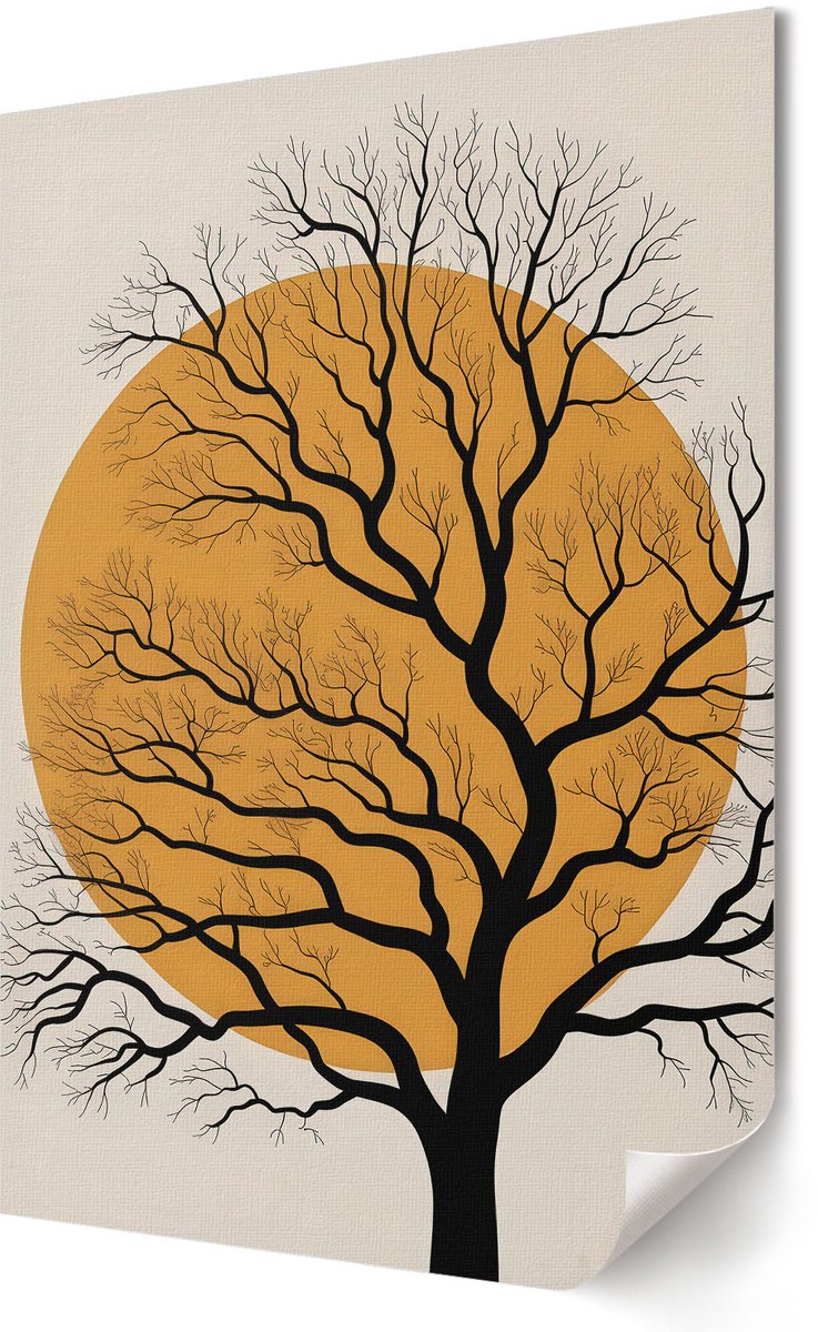 Coloray Canvas Poster Polycanvas - Oosterse Vrouw, Rood - A2 - Grijs Poster - Rechthoek - Canvasposter - Kantoor - Klassiek
