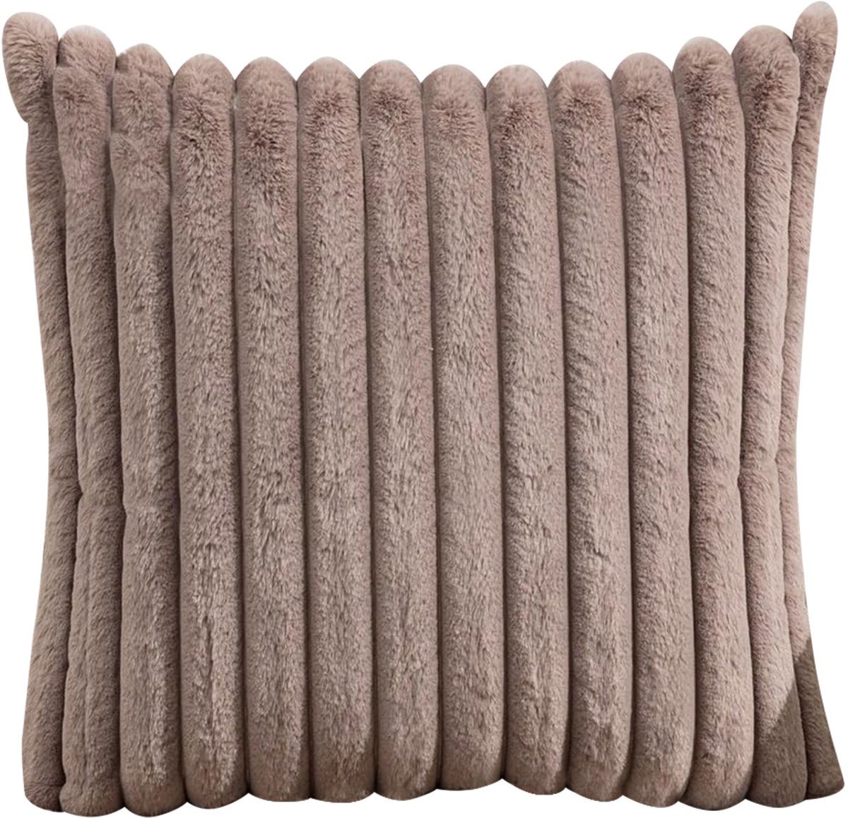 DESMIU Sierkussenhoes 50 X 50 Cm Zacht Pluche Met Verborgen Ritssluiting Gekleurde Camel Voor Bank Bed Auto En Woonkamer