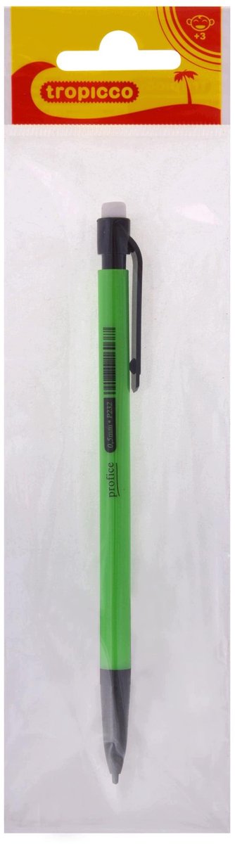 Automatisch potlood met gom, mixkleuren, 1 stuk