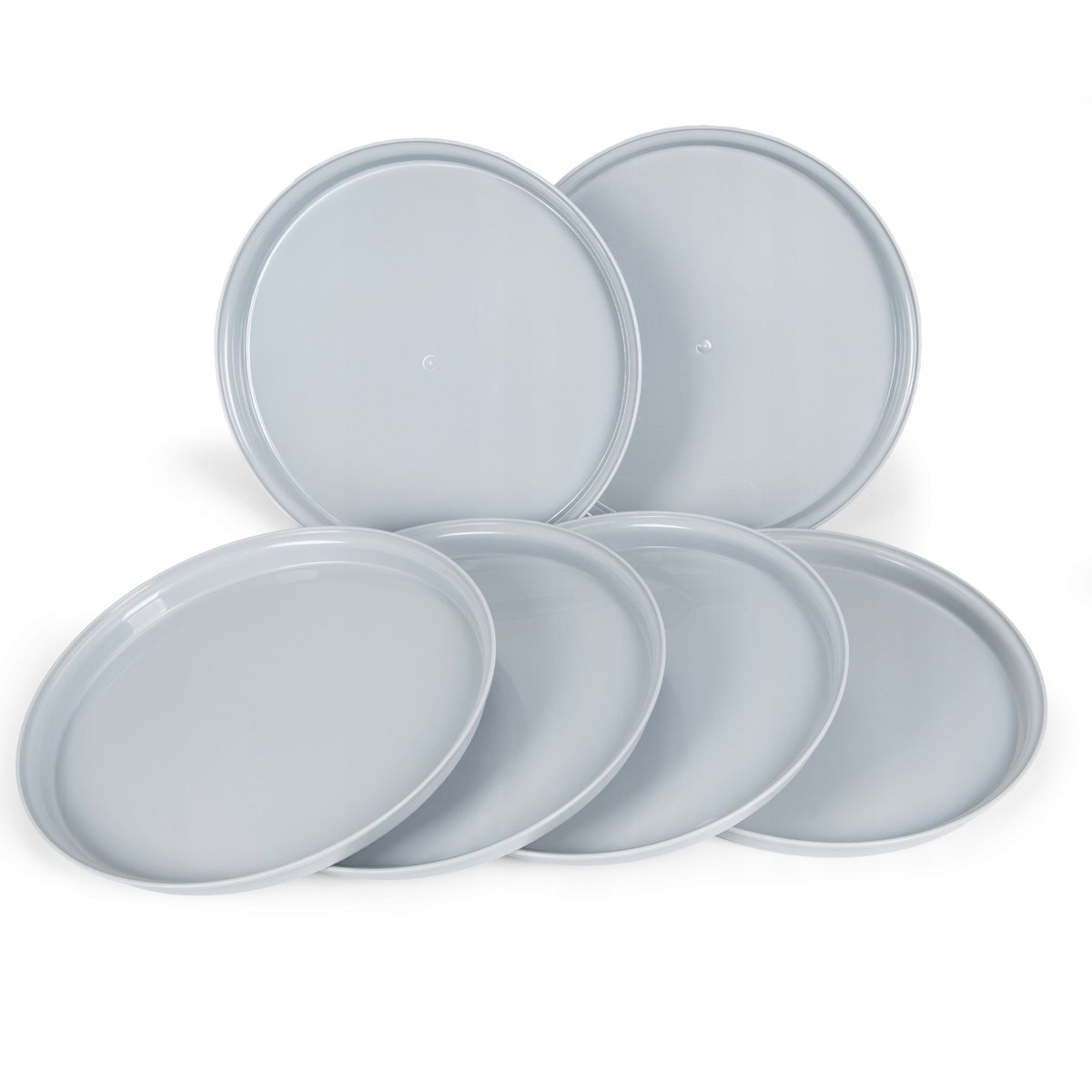 Set van 6 Herbruikbare Plastic Kampeertafels Grijs