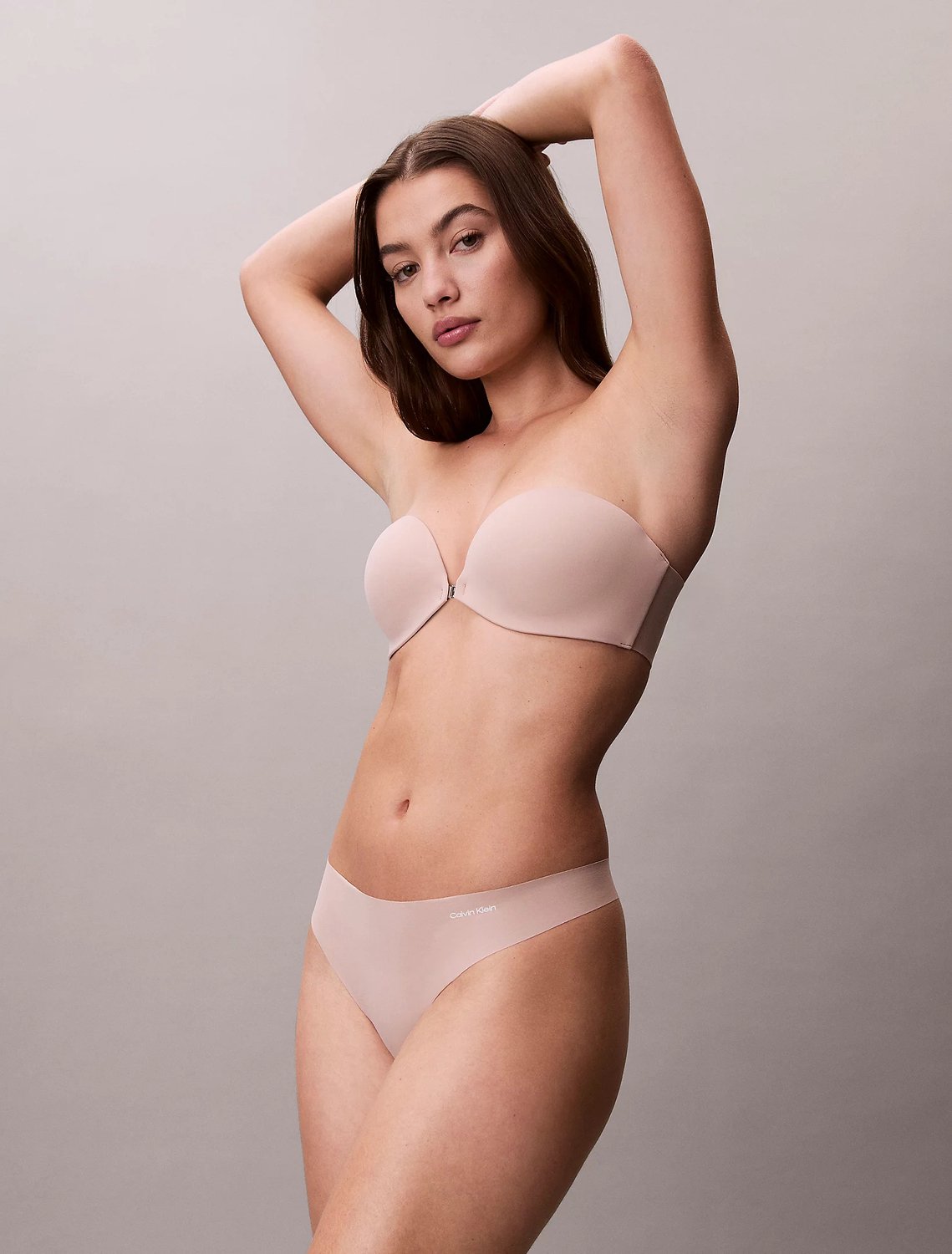 Calvin Klein Perfectly Fit Strapless Push-Up BH - Cedar Huid