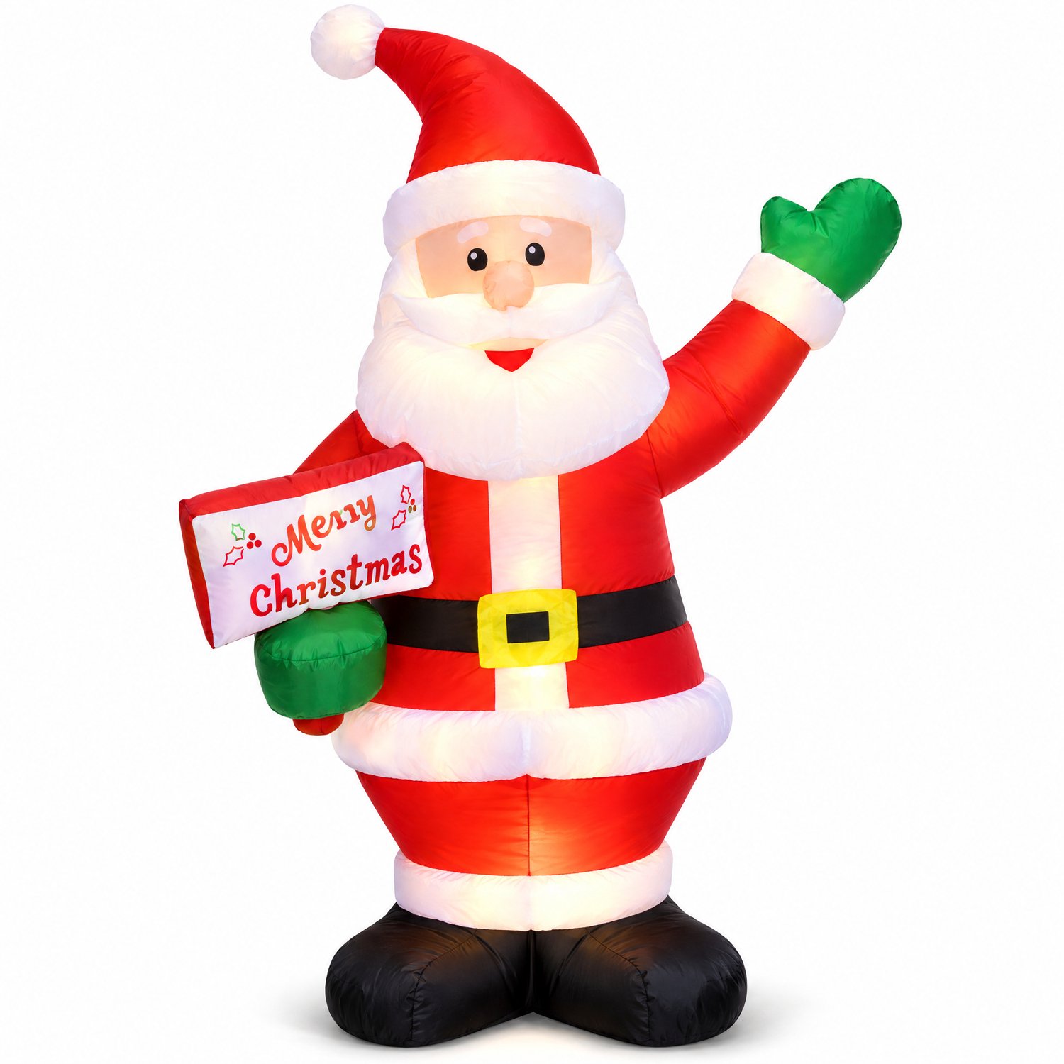 Levano Kerstversiering Buiten - Opblaasbare Kerstman - Kerstfiguren Buiten - Kerstdecoratie LED - Kerstman Verlichting - Opblaasbare Figuren - Tuindecoratie Kerst - Sfeerverlichting - Lichtfiguren Kerst