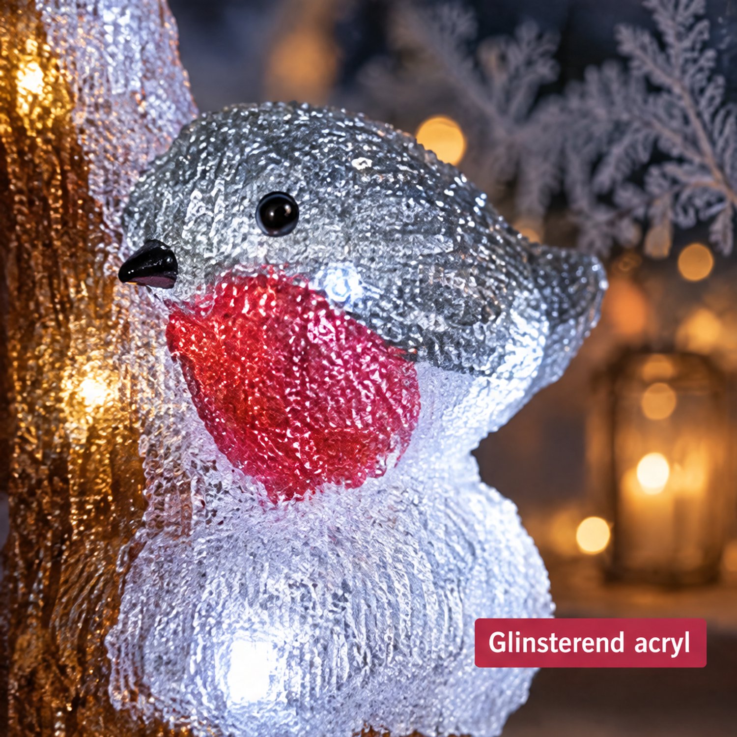 Levano Kerstverlichting Buiten Figuren - Kerstdecoratie voor Binnen en Buiten - Kerstverlichting op Batterij - Kerstlampjes met Timer - Kerstbeeldjes - Kerst Vogels op Tak - Kerst Tuin Decoratie - Acryl Kerstfiguur met LED - Sfeerverlichting – foto 6
