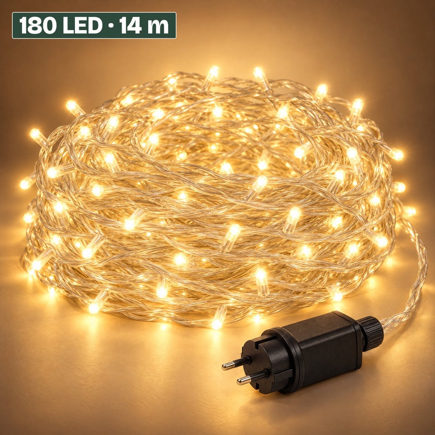 Levano Kerstverlichting voor Binnen en Buiten - 180 LED 13,5 m - Lichtsnoer Buiten - Buitenverlichting - LED Verlichting - Kerstlampjes - Kerstboomverlichting - Lichtslinger - Lichtjes - Lichtketting - Warm Wit - Timer - Sfeerverlichting - IP44