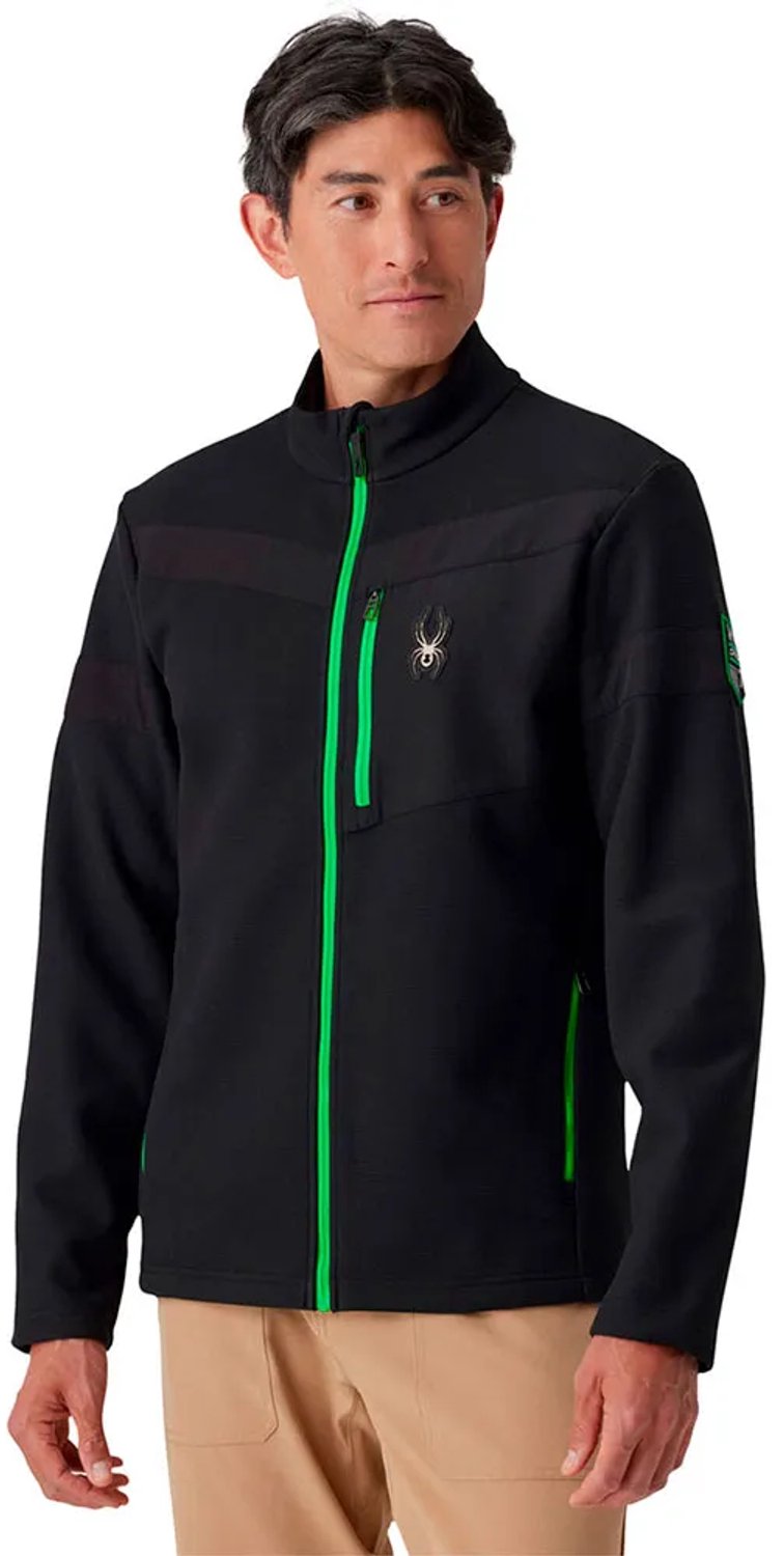 Spyder Wengen Fleece Met Volledige Rits Man Groen