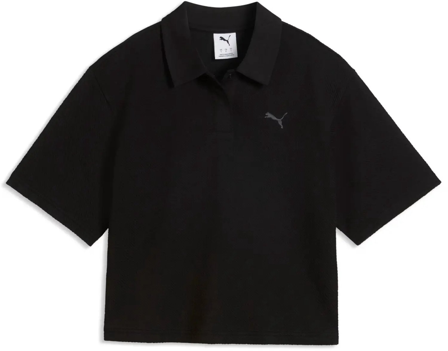 Retro Poloshirt Dames Puma Zwart