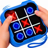 Silvergear Boter Kaas en Eieren Spel 3-in-1 - Whack A Mole - Tic Tac Toe - Geheugenspel - Reisspelletjes Kinderen - Educatief Speelgoed - Reisspellen - Cadeau voor Jongens en Meisjes - Vakantie Vliegtuig / Auto Reizen - 6, 7, 8+ Jaar - Blauw