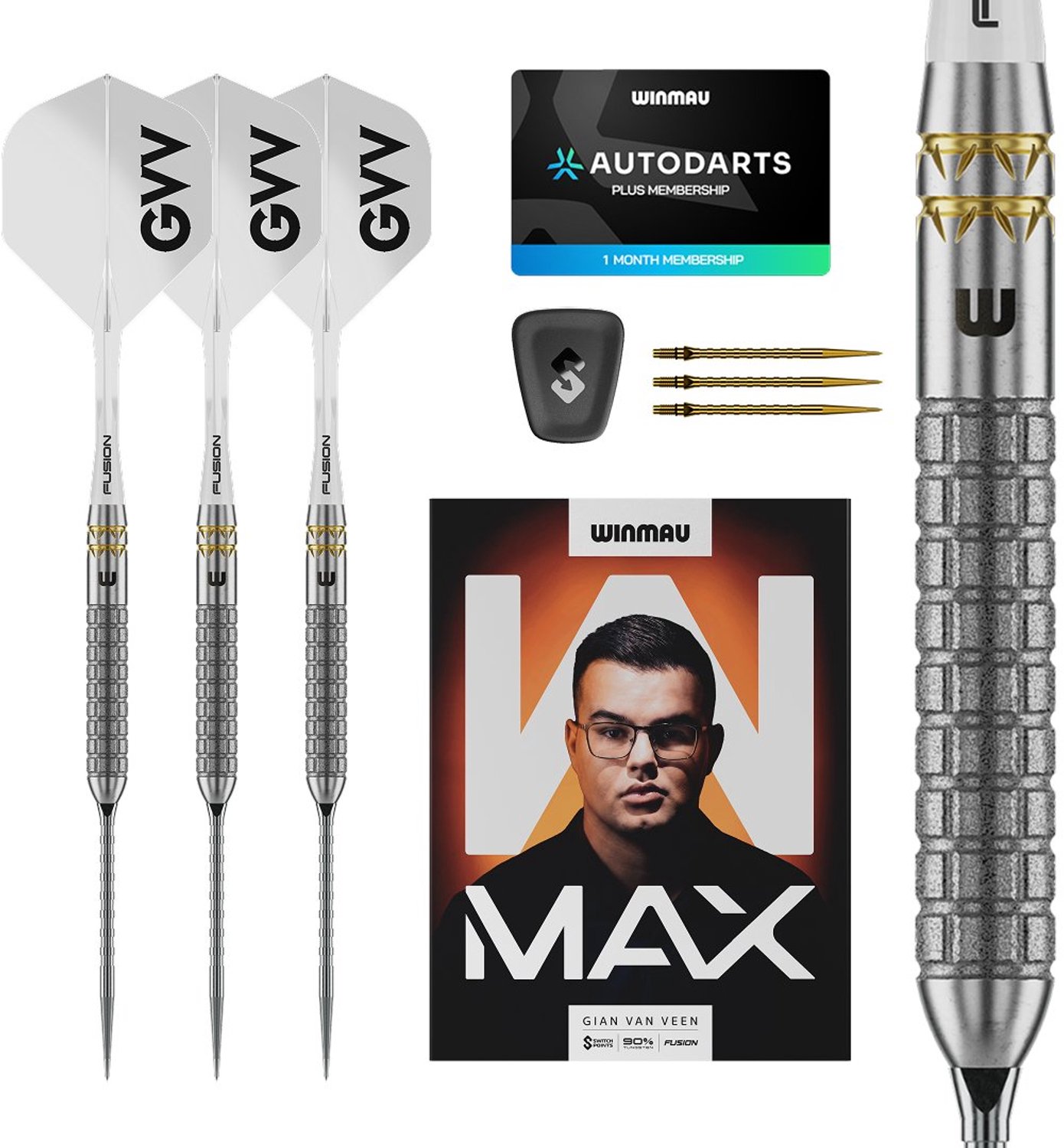 Winmau Gian van Veen W Max Switch Point 90% - Dartpijlen