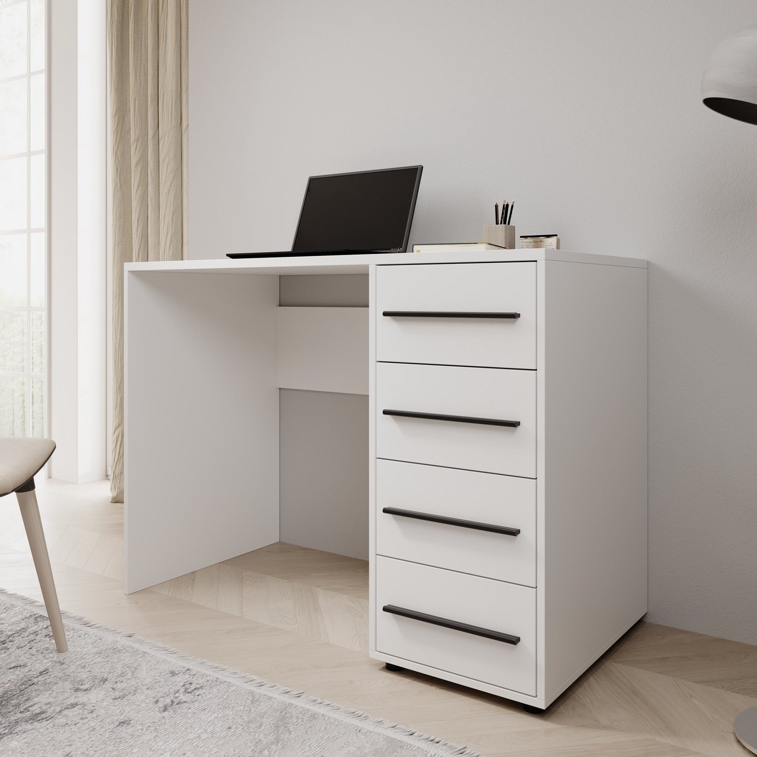 MEUBELLA Montalo - Bureau - Wit - 120x60x75 cm