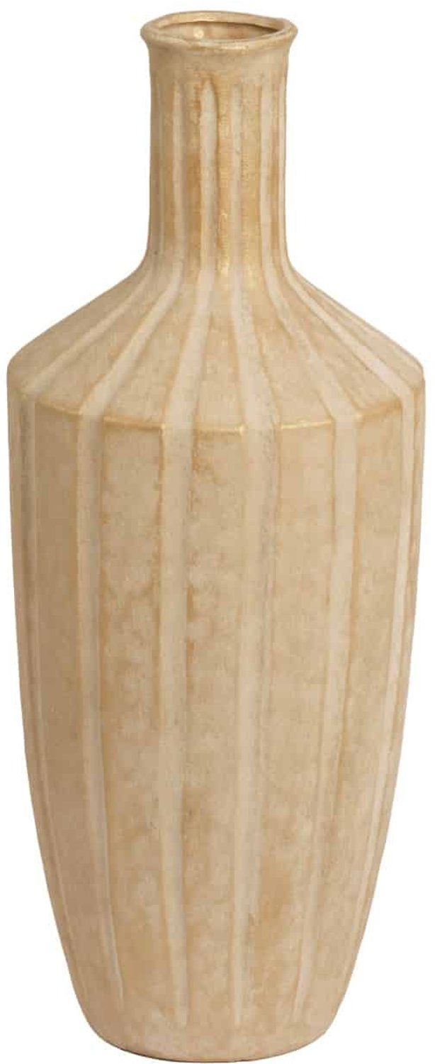 Light & Living Vaas Ayna - Zand - 22.5x22.5x58cm - Keramiek - Luxe - Bloemenvaas - Woondecoratie - Decoratieve vaas voor woonkamer of slaapkamer Bruin