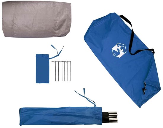 vidaXL - Strandtent - 3-persoons - waterdicht - azuurblauw van Vidaxl — afbeelding 2