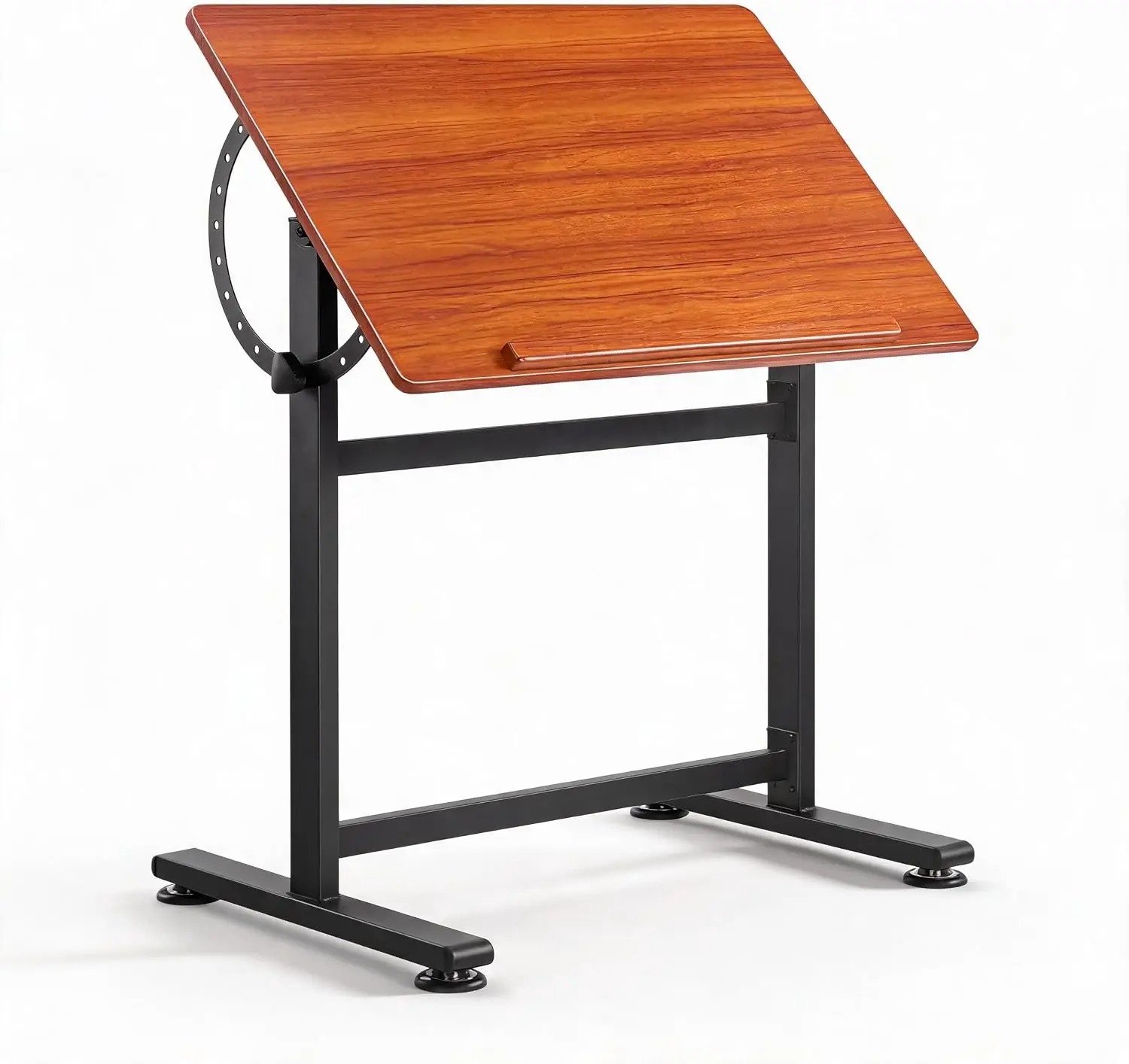 Molhaus Verstelbare Tekentafel - 90 x 60 cm - Kantelbaar 0-90° - Stalen Frame - Voor Atelier en Thuiskantoor - Houtlook blad