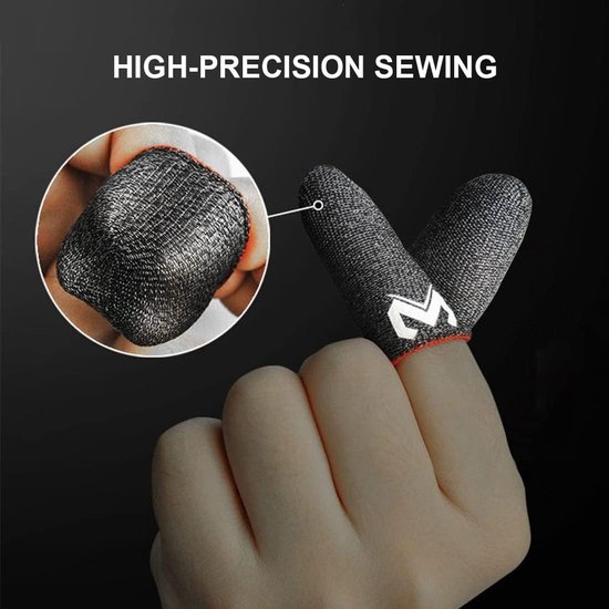 Mobile Gaming Finger Sleeves (6-pack) - Anti-woat Effect voor PUBG en Andere Spellen - Inclusief Microvezeldoek voor Optimaal Gebruik — afbeelding 3