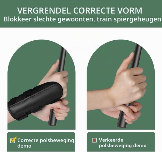 2 Stuks Neopreen Golf Polssteun, Handsteun voor Golftraining, Polsfixatie en Swingondersteuning voor Golfers — afbeelding 3