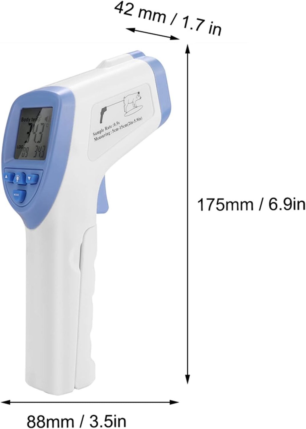 Digitale Huisdierthermometer met LED-probe - Infraroodthermometer voor Honden, Katten en Boerderijdieren - Hoge Nauwkeurigheid voor Dieren en Baby's, Ideaal voor Thuisgebruik — cadeau in Cadeau-ideeën - foto 3
