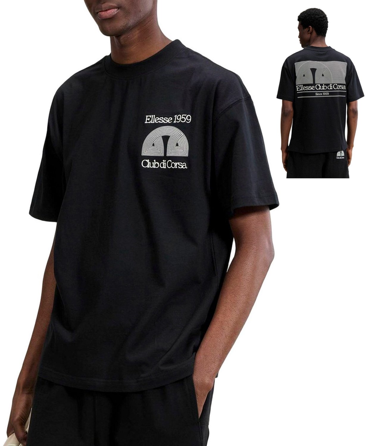 Ellesse Club Di Corsa Shirt Heren Zwart