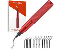 Deburr Tool Set met 16 Vervangbare Blades en 360° Draaikop voor 3D Printer, Geschikt voor Kunststof, Metaal en Koper