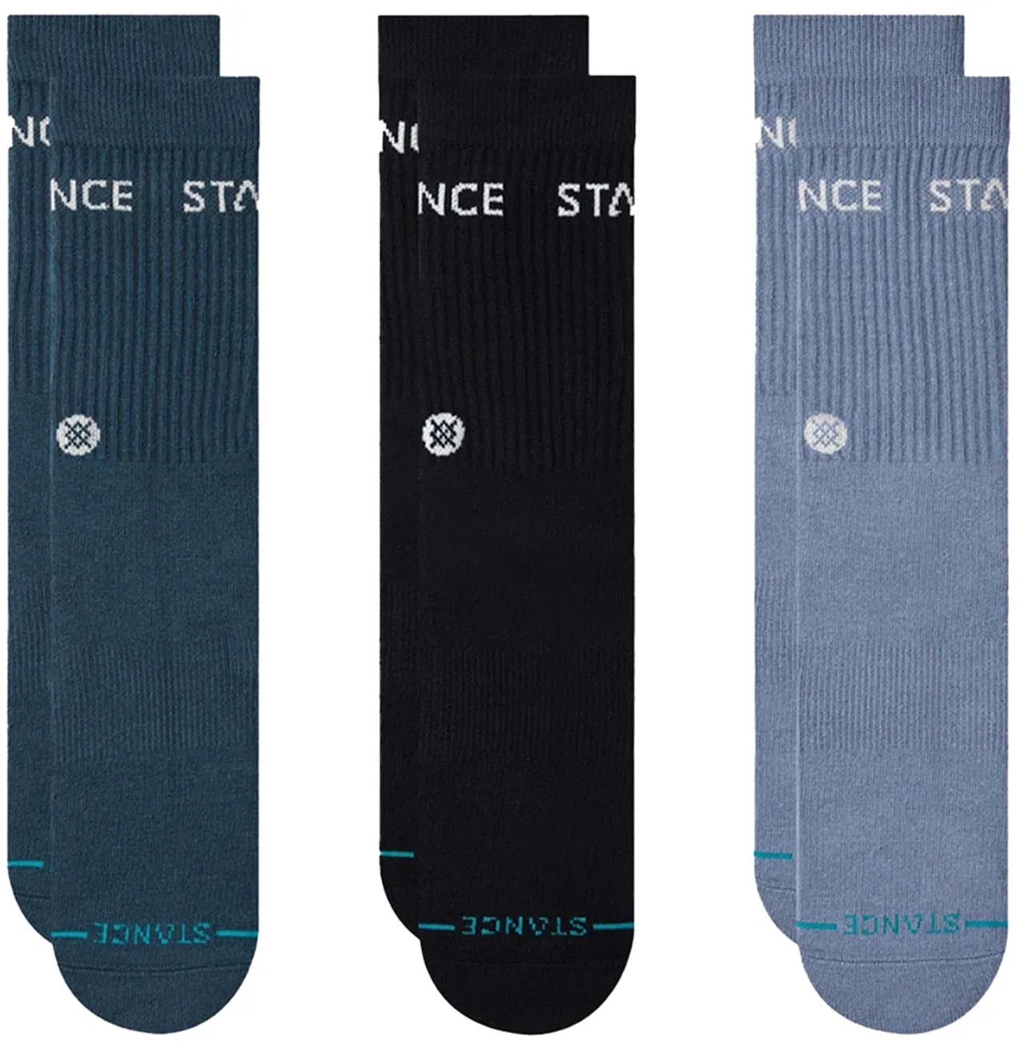 Stance Origin Crewsokken 3 Paren Blauw EU 43-46