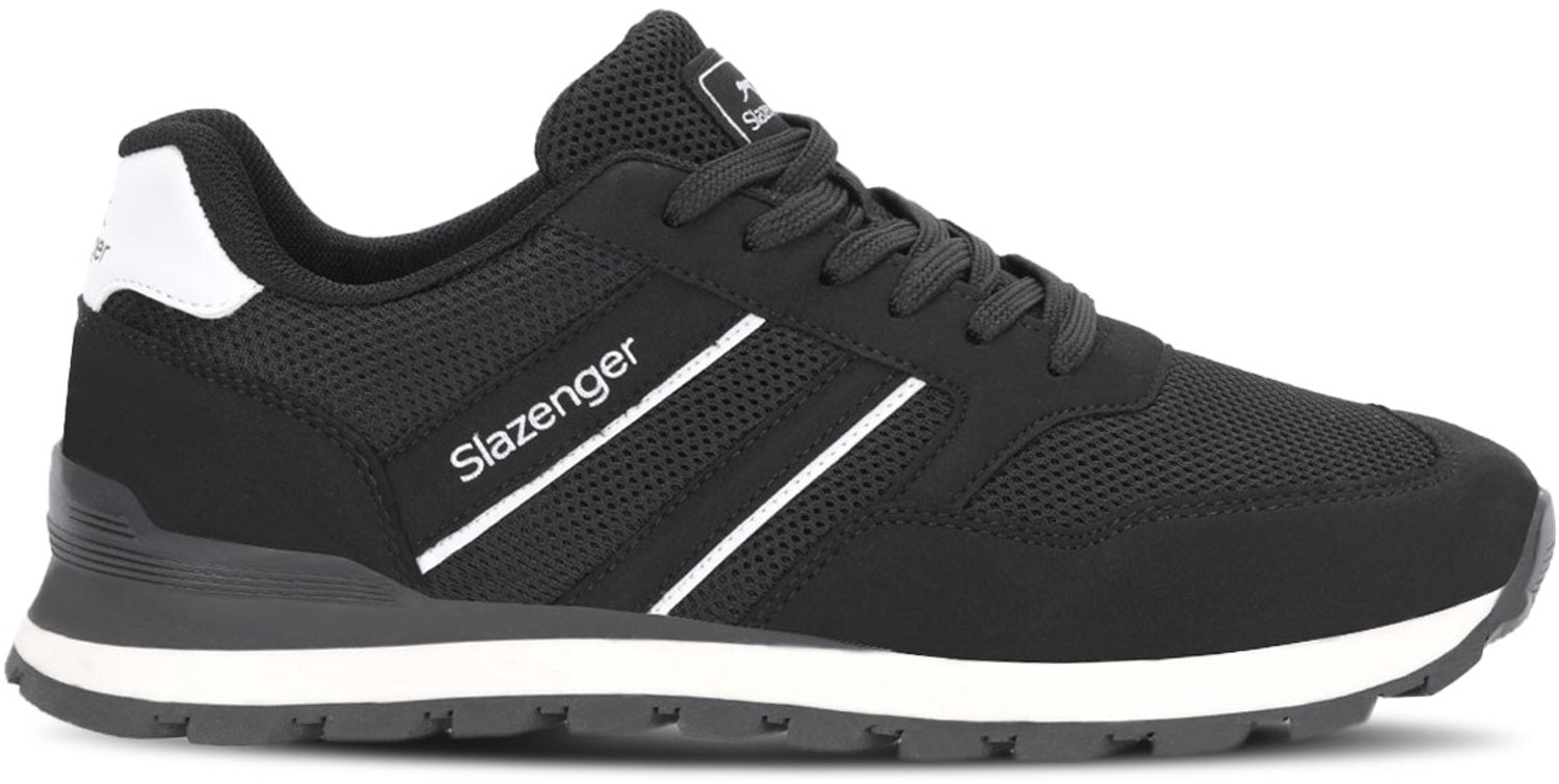 Slazenger Sanchez Heren Sneakers - Zwart / Wit