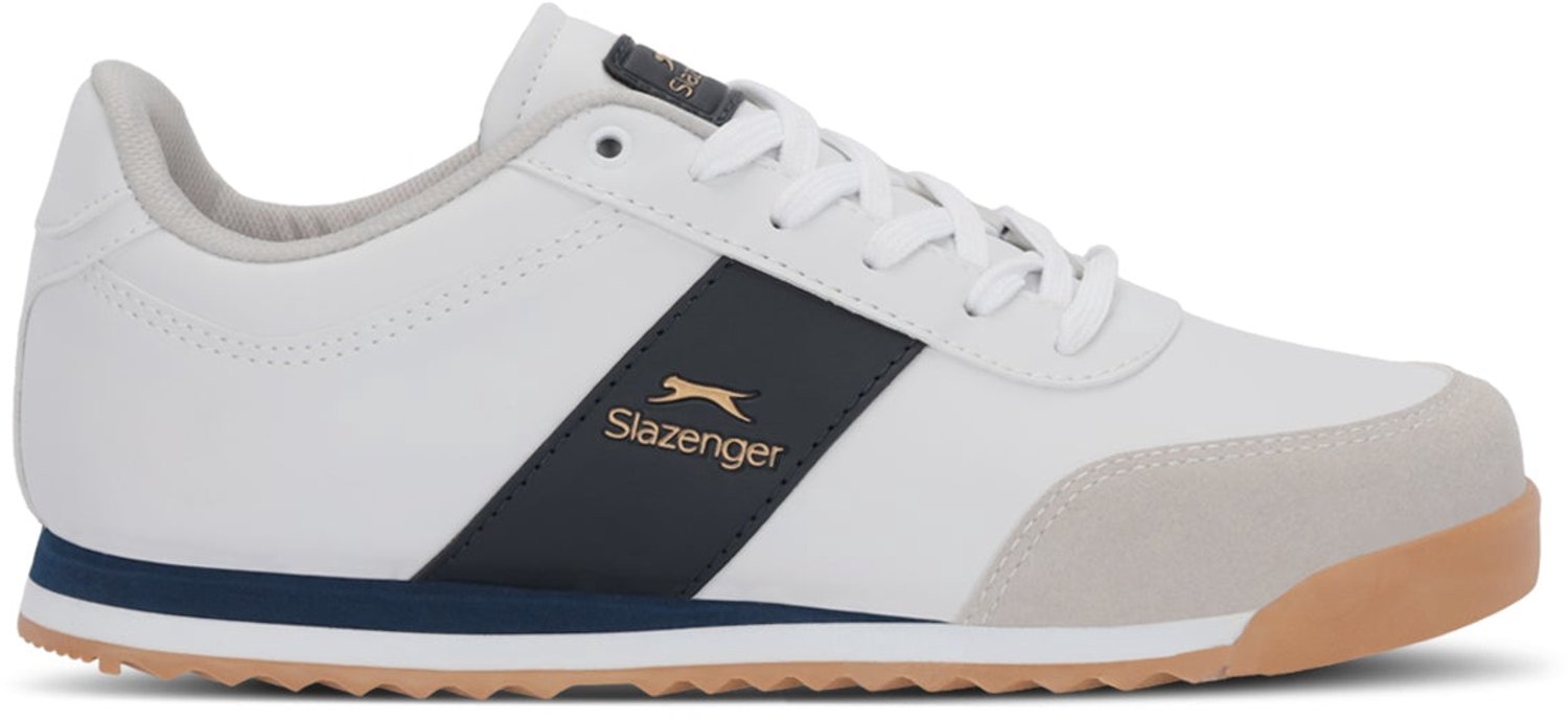 Slazenger Protect Heren Sneakers - Wit / Marineblauw