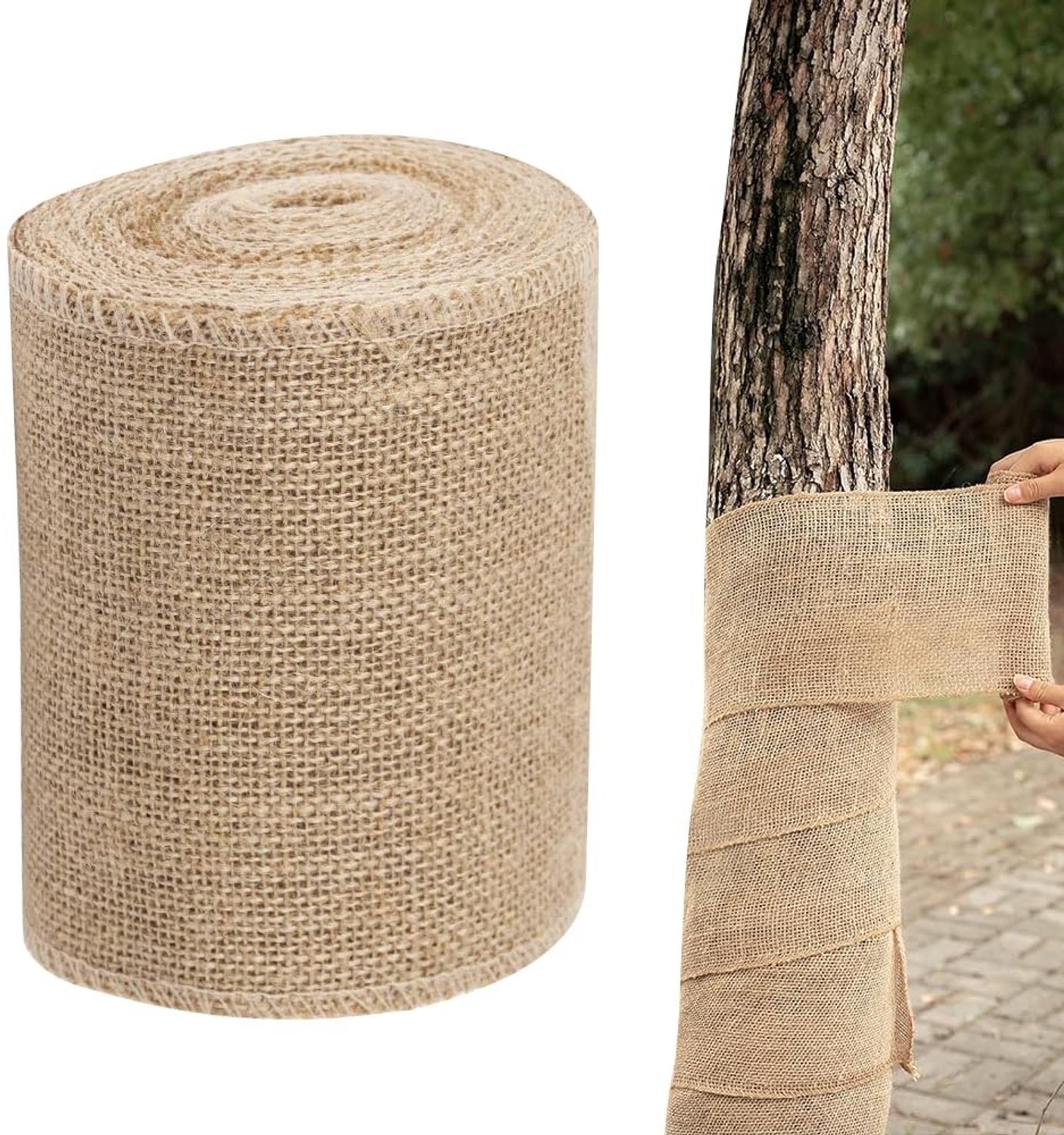 Jute wikkelstrips - 20 m x 15 cm voor plantenbescherming