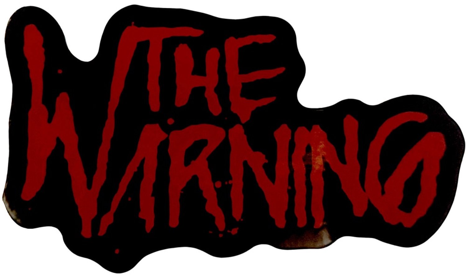 The Warning - Splatter Logo Sticker - Zwart/Rood