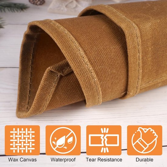 Messentas met 7 vakken van canvas, ideaal voor camping, koken en outdoor activiteiten — afbeelding 3
