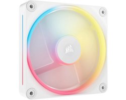 Corsair iCUE LINK LX120-R RGB 120mm PWM Reverse Fan Expension White - Ventilatorhuis - 120mm - 70 cfm - 400 - 2400 rpm - 35.1 dBA - Daisy chain - incl. iCUE LINK System Hub - wit