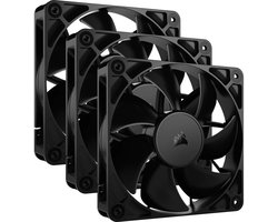 CORSAIR RS120 PWM 120 mm ventilator Triopak - PWM aansluiting - AirGuide Technologie - Magnetic Dome lager - Zwart