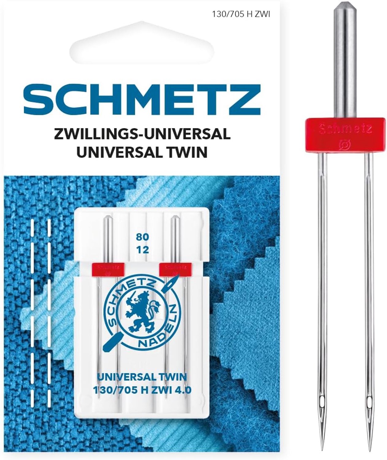 Schmetz Tweelingnaalden Universeel 4.0/80 - 2 stuks