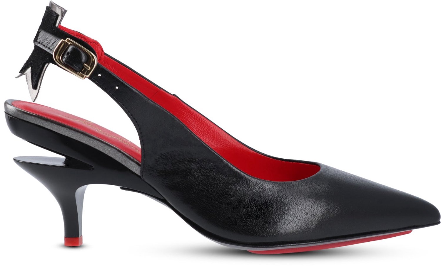 Jan Jansen - Duplex Rock Chique Slingback - Dames - Pumps - Zwart