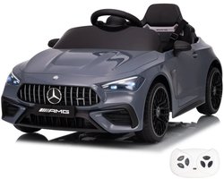 Mercedes-Benz CLE53 AMG 12V Elektrische Kinderauto 1 tot 5 jaar – Officieel Gelicentieerd met Vernieuwde Li-ion Batterij – Luxe Coupé met Synthetisch Leder Zitje, EVA-Wielen & Bluetooth – Grijs