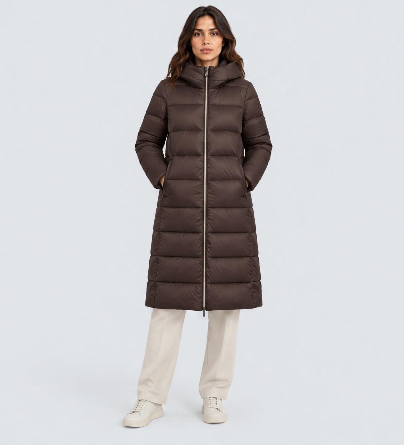 SAVE THE DUCK Lysa Jassen Dames - Winterjas - Bruin - Maat XS