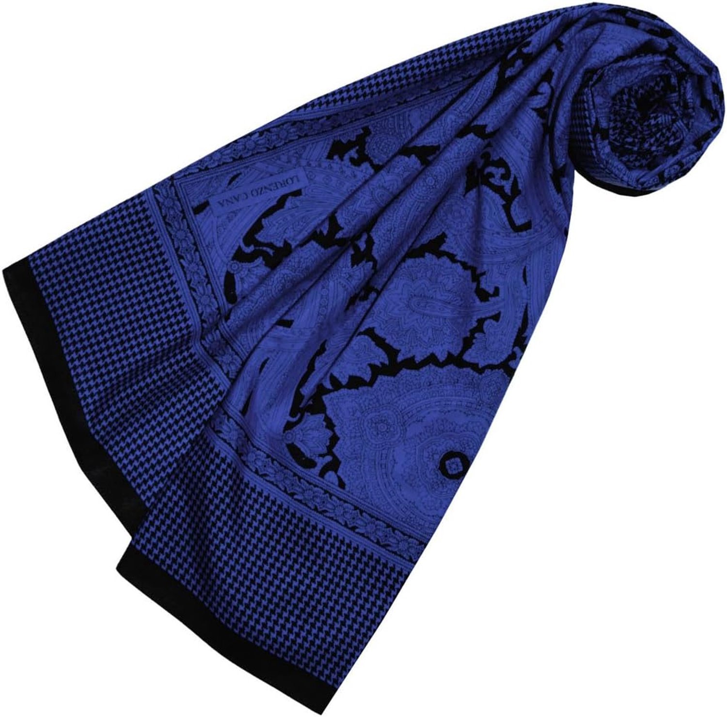 Luxe Katoen & Zijde Sjaal 110x110cm - Visgraat & Paisley Patroon