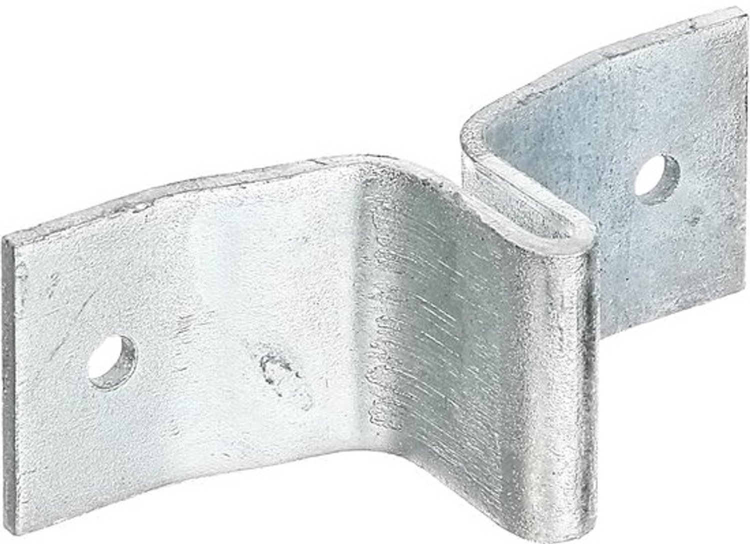 Hekpaal Beugel - Stalen Bevestiging - Schutting Monteren - Thermisch Verzinkt - 114 mm Lengte - Zilver