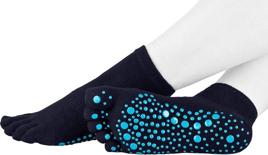 Antislip Teensokken Katoen - Yoga, Pilates, Fitness - Zwart, Grijs, Roze, Wit — afbeelding 5